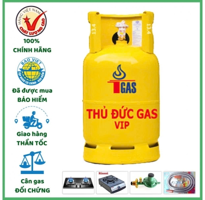 Bình Gas Thủ Đức Vàng 12kg Chính Hãng - Giao Gas Nhanh 15 Phút