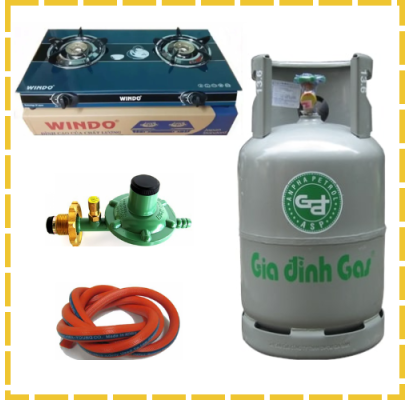Giá Trọn Bộ Bình Ga Bếp Gas Đôi Wundo Van Dấy Tự Động