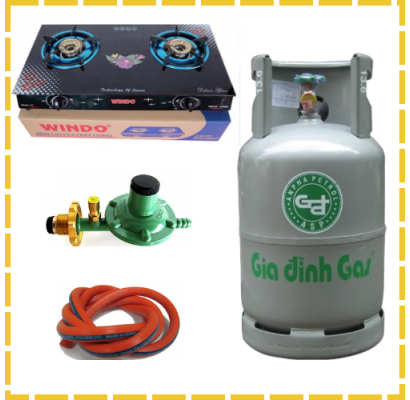 Giá Trọn Bộ Bình ga Bếp Gas Đôi Van Dây Tự Động