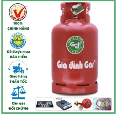 Gas Gia Đình Đỏ 12kg Chính Hãng – Giao Nhanh 15 Phút Tại TP.HCM