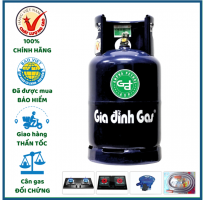 Gas Gia Đình Xanh Đen 12kg Chính Hãng – Giao Nhanh 15 Phút Tại TPHCM