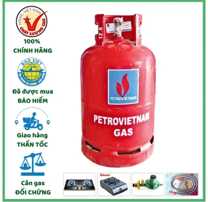 Gas Petrovietnam Đỏ 12Kg Chính Hãng | Giao Nhanh 15 Phút TP.HCM