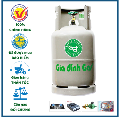 Gas Gia Đình Xám 12kg Giao Nhanh Tất Cả Các Quận Huyện