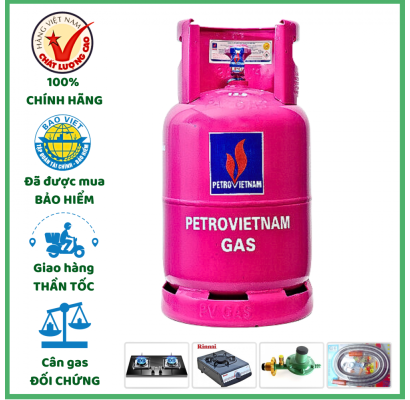 Gas Petrovietnam Màu Hồng 12Kg Chính Hãng | Giao Nhanh 15 Phút TP.HCM