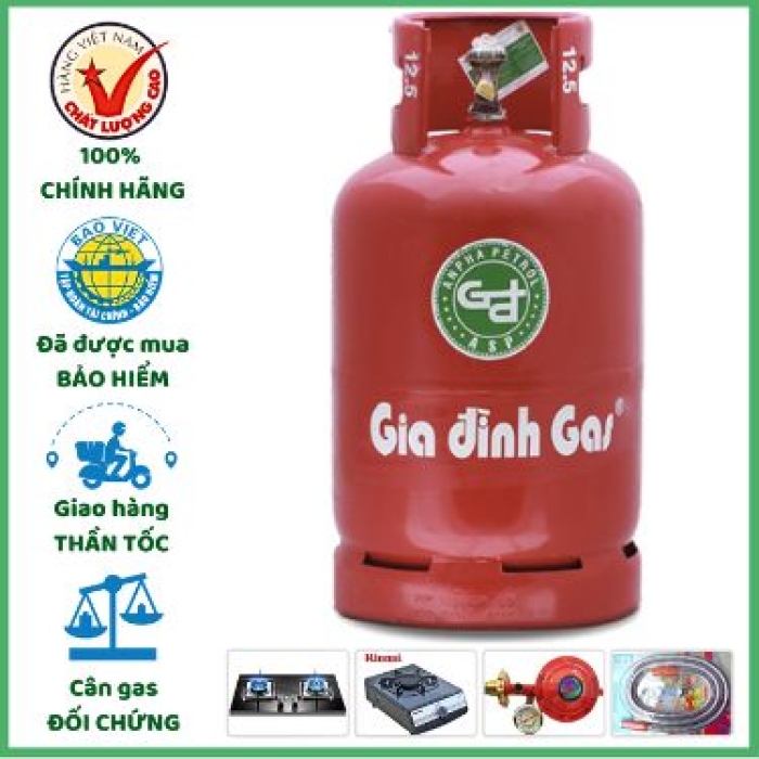 gas gia đình đỏ 12kg
