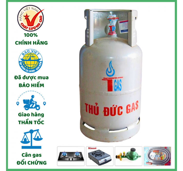 Bình Gas Xám Thủ Đức 12kg