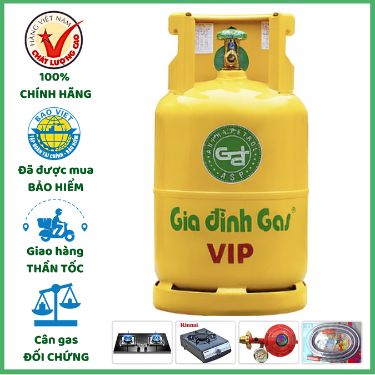 Bình Gas Gia Đình Vàng 12kg