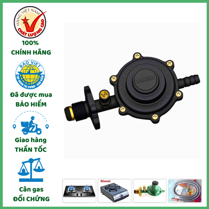 Van Gas NaMilux NA-345S 12kg Tự Động An Toàn Cho Gia Đình