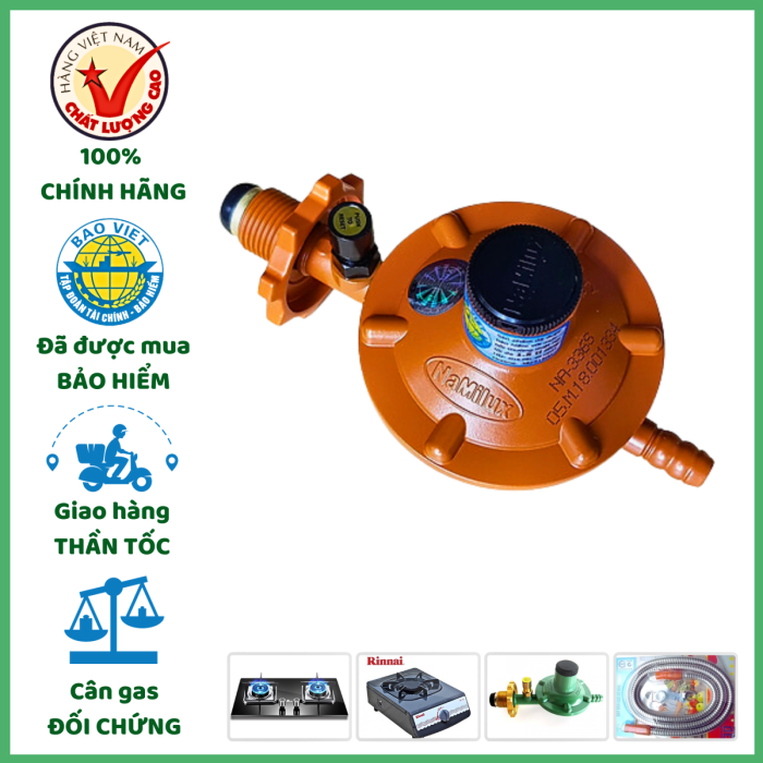 Van Bình Gas NaMilux 12kg NA-336S Tự Động Ngắt Gas An Toàn