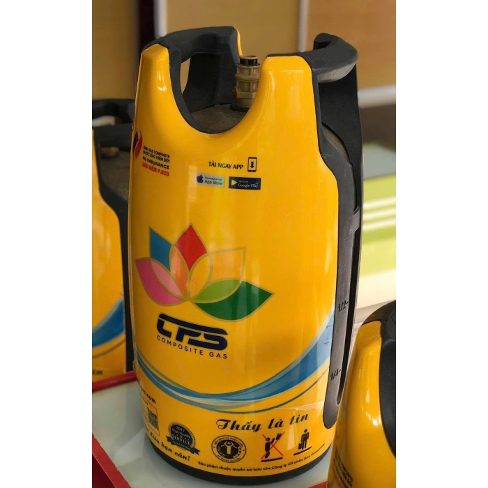 Bình gas composite CPS vàng 12kg Chống Cháy Nổ 