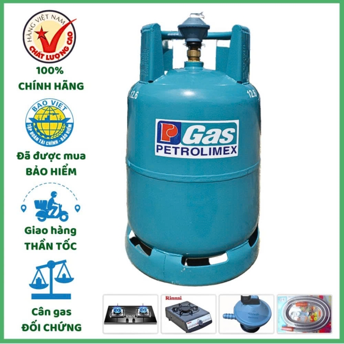 Bình Gas Petrolimex Van Lật 13Kg Chính Hãng Giá Bao Nhiêu?