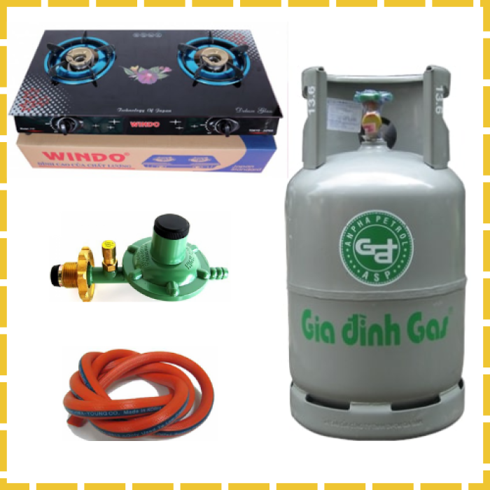 Giá Trọn Bình ga Bếp Gas Đôi Van Dây Tự Động