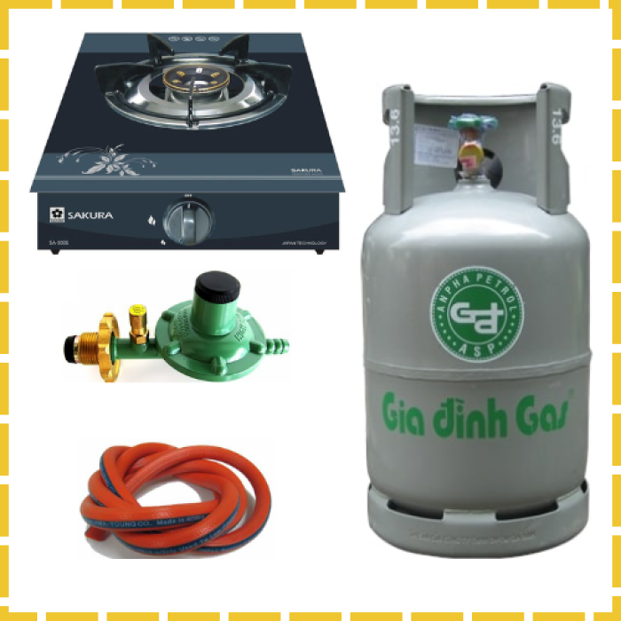  Giá Trọn Bình Ga Bếp Ga Đơn Sakura Van Dây Tự Động Gao Tận Nơi