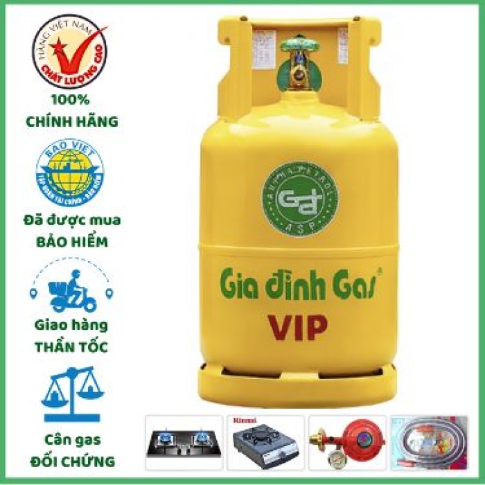 Gas Gia Đình Vàng 12kg Giao Nhanh Tất Cả Các Quận Huyện 15p