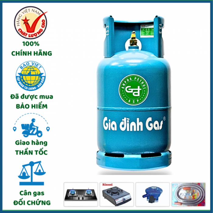 Gas Gia Đình Xanh Ngọc 12kg Chính Hãng – Giao Nhanh 15 Phút Tại TPHCM