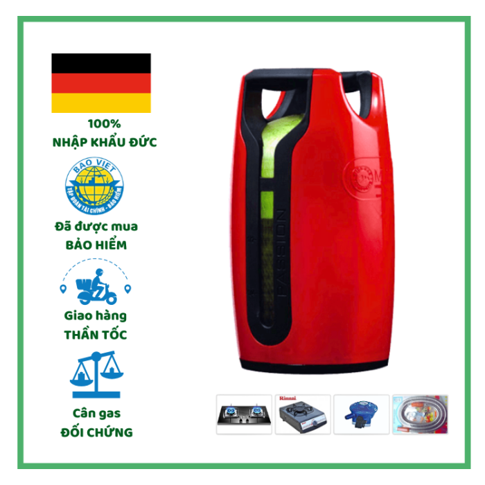Bình Gas composite Gas Miss Chống Cháy Nổ Đổi Gas Các Quận Huyện