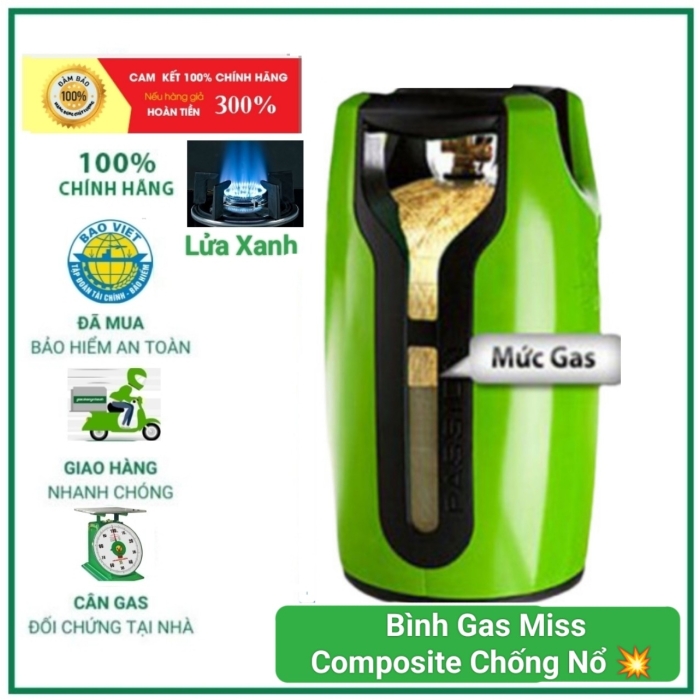 Bình Miss Gas Nhựa Composite, chống cháy nổ