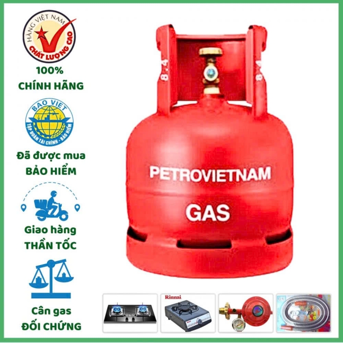 Gas Petro Vietnam Đỏ 6Kg Chính Hãng | Giao Nhanh 15 Phút Toàn TPHCM