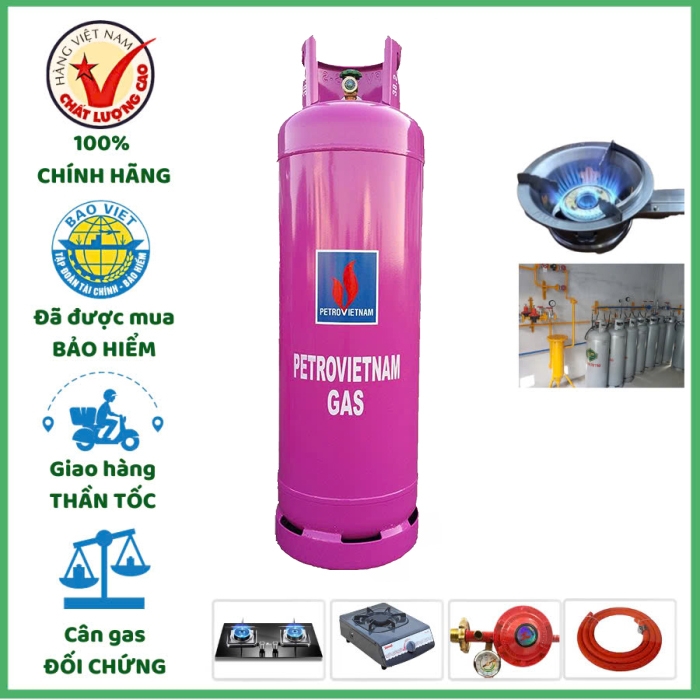 Gas PetroVietnam Màu Hồng 45kg Công Nghiệp – Giao Nhanh TP.HCM 15P