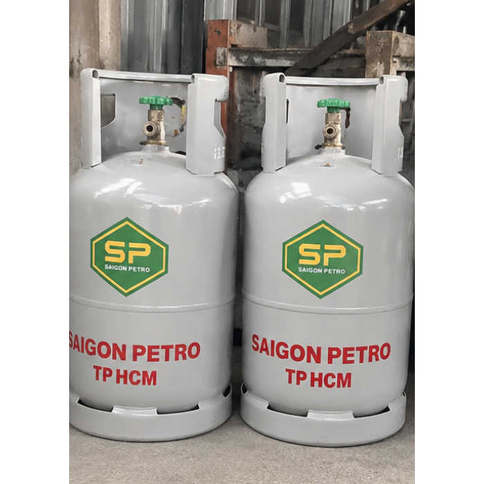 Gas Saigon Petro Xám 12kg Chính Hãng – Giao Nhanh 15 Phút, Kiểm Tra Cân Đầy Đủ