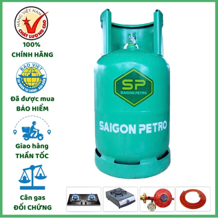Giá Gas Saigon Petro Hôm Nay Tại TP.HCM – Cập Nhật Bình 6kg, 12kg, 45kg