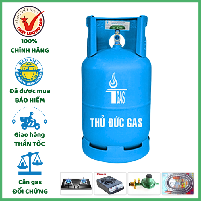 Bình Gas Xanh Thủ Đức 12kg Tất Cả Các Quận Huyện 15p giá Tốt