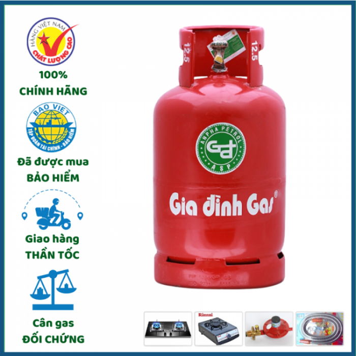 Gas Gia Đình Đỏ 12kg Giao Nhanh Tất Cả Các Quận Huyện