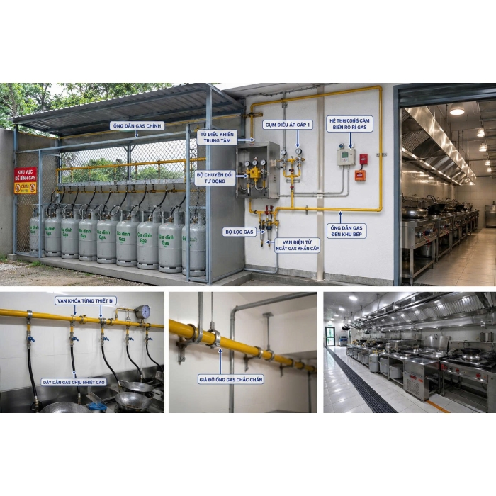 Lắp Đặt Hệ Thống Gas Công Nghiệp Nhà Hàng Trọn Gói